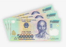 【保証書付き】ベトナム ドン 50万ドン 3枚 ベトナムドン ベトナム紙幣 信頼の両替流通紙幣 外貨 ハイパーインフレ
