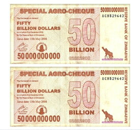 【即日発送 保証書付き】 ジンバブエドル 500憶ドル スペシャルアグロチェック ジンバブエ紙幣 ジンバブエ ドル 外貨 本物紙幣の保証