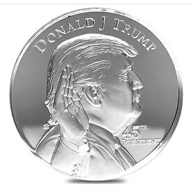【新品】純銀コイン「ドナルド・トランプ 大統領」　1オンス トランプ コイン 純銀 メダル 銀貨 ホワイトハウス 第45代米国大統領 品位99.9％ 31.1g 記念 コイン Donald J. Trump シルバー クリアケース入 保証書付