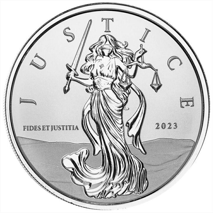 楽天市場】【新品】純銀コイン「正義の女神」1オンス 純銀 銀貨 品位 