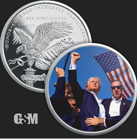 【純銀99.9％】 シルバー 1オンス トランプ FIGHT! トランプ 銀貨 トランプ大統領 銀 トランプ コイン 記念コイン カラー 品位99.9％ 31.1g 新品 コインカプセル入り 保証書付