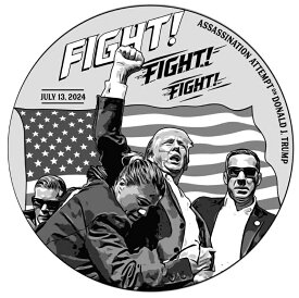 【プルーフ 純銀99.9％】 シルバートランプ 「トランプ FIGHT! プルーフ銀貨」 銀 1オンス トランプ 純銀コイン 記念コイン 純銀 トランプ 銀貨 新品 米国大統領 品位99.9％ 31.1g Donald J. Trump シルバー コインカプセル入 品質保証書付