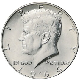 【1964年 銀90％ 未使用 流通品】 銀貨 ケネディ 「ケネディ 50セント」 ハーフダラー アンティークコイン ケネディ コイン アメリカ 本物 1枚 2枚 5枚 12.5g 35代 アメリカ大統領 記念コイン シルバー 本物保証