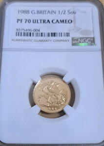1988N p 1/2\u  v[t GUxX2 NGC PF70 ōӒ ULTRA CAMEO  AeB[NRC  RC CMX GUxX W[W̗ގ 22 91.7 3.99g