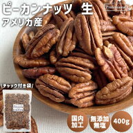 ピーカンナッツ 生 400g アメリカ産 無添加 植物油不使用 塩不使用 塩なし ピーカン ペカンナッツ 高品質…