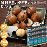 殻付きマカダミアナッツ ロースト 12本セット 360g/本 殻割り器付き ベトナム産 マカダミアナッツ 無塩 …