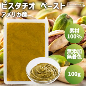ピスタチオ ペースト 100g アメリカ産 パックタイプ ピスタチオペースト ピスタチオ 素材100% 無添加 無着色 保存料不使用 添加物不使用 常温保存 国内製造 トッピング 業務用 家庭用 菓子作り 製菓材料 製パン パン作り ドレッシング ヨーグルト アイス 隠し味 ナッツの女王
