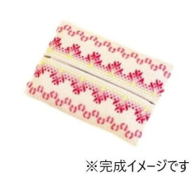 オリムパス スウェーデンししゅうキット　ティッシュケース(赤) SW-11 オシャレで可愛い!!はじめての方でもかんたんに楽しめます♪【メール便対応】