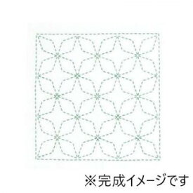 オリムパス 刺し子キット　花ふきん　角七宝 267 みんなできちゃうシリーズ。らくらく「刺し子　花ふきん」【メール便対応】