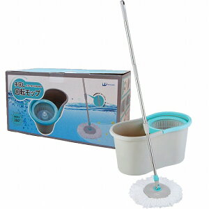 回転モップ モップクリーナー 足踏み WETECH コンパクト手回し回転モップ 楽々 らくらく 掃除 水ぶき 水拭き マイクロファイバー【クーポンあり】【あす楽】