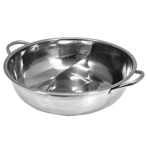 鍋 2色鍋 IH対応IH対応ぜいたく2色鍋 AXL-785z二色鍋 二食鍋 両手鍋 卓上鍋 30cm 約5人用 ガス火対応 卓上二味鍋 仕切り付き おうち時間 すき焼き鍋【あす楽】