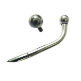 JPS セイフティピアッサー ボディ用 シルバーカラー (純チタン) バーベルタイプ へそ用 5NB300T-HESO トラブルの起きにくいファーストピアス【送料無料】