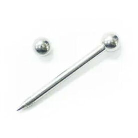 JPS セイフティピアッサー ボディ用 シルバーカラー (純チタン) 舌用 5B18T トラブルの起きにくいファーストピアス【送料無料】【メール便対応】