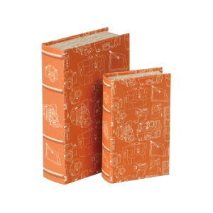 ブック型収納ボックス BOOK BOX 2個セット 28426 洋書デザインの収納ボックス。