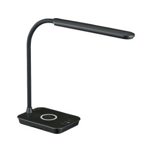OHM LEDデスクライト ワイヤレス充電機能付 ブラック ODS-LDQ338K-K 学習や精密作業におすすめ。【送料無料】