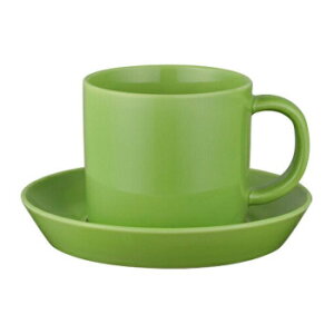 西海陶器 波佐見焼 コモン コーヒーカップ&ソーサー 緑 18286 贈り物に!