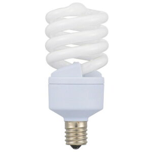 OHM 電球形蛍光灯 スパイラル形 E17 60形相当 電球色 エコデンキュウ EFD15EL/12-E17SPB 長時間点灯する場所におすすめ