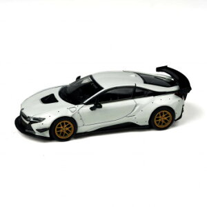 JADI ���o�e�B�E�H�[�N BMW i8 �z���C�g/�S�[���h�z�C�[�� LHD 1/64�X�P�[�� PA55152 �ו��܂ł�������č��グ�����f���J�[&�~�j�J�[�y���������z