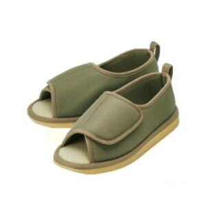 転倒予防シューズつま先なし M うぐいす091243 つまづきや転倒を予防する室内用シューズ!