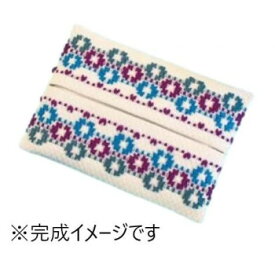 オリムパス スウェーデンししゅうキット　ティッシュケース(紫) SW-12 オシャレで可愛い!!はじめての方でもかんたんに楽しめます♪【メール便対応】