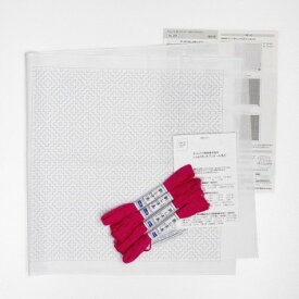 オリムパス 刺し子キット　晒木綿・柿の花 SK-295 伝統の技法を身近なアイテムで楽しむキット。