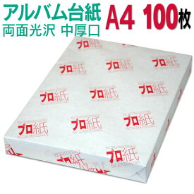 【両面光沢】アルバム 台紙 A4 中厚口 100枚 30穴あき 送料無料 フォトペーパー プリンター 印刷用紙　スマホ 光沢紙 厚手 きれい 手作り デジタル カメラ 増やせる