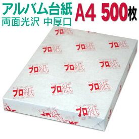 【両面光沢】アルバム 台紙 A4 中厚口 500枚 30穴あき 送料無料 フォトペーパー プリンター 印刷用紙　スマホ 光沢紙 厚手 きれい 手作り デジタル カメラ 増やせる