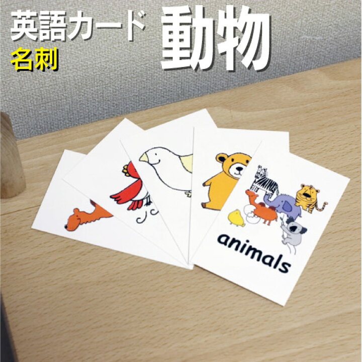 楽天市場 フラッシュカード 動物 名刺サイズ 英語カード Com 送料無料 七田式 英単語 １歳 ２歳 ３歳 ４歳 ５歳 ６歳 教材 学習 子供 子ども こども 小学校 幼稚園 中学校 チャンツ 星みつる式 幼児 小学生 単語カードえいご 絵本 1年 2年 3年 4年 5年 6年