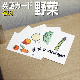 フラッシュカード【野菜】■名刺サイズ■ 英語カード.com 送料無料 英単語 1歳 2歳 3歳 4歳 5歳 6歳 教材 学習 子供 子ども こども 小学校 幼稚園 中学校 チャンツ 星みつる式 幼児 小学生 単語カードえいご 絵本 1年 2年 3年 4年 5年 6年 食べ物