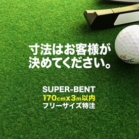 フリーサイズ特注 SUPER-BENT 最大170cm×300cm（以内）［寸法はお客様指定］［事業所宛配送限定］【期間限定】【日本製】【パターマット工房　パッティング練習】【パター練習・ゴルフ練習用品・ゴルフ練習用具・パット練習器具】【PM】