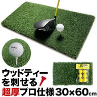 【ウッドッティーを刺せるプロ仕様】TEEUP PRO RANGE MAT 30cm×60cm ティーアッププロレンジマット［ラ…
