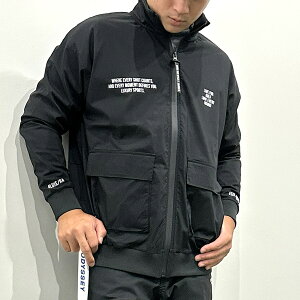 ストレッチ 撥水加工 ハイネック ジップアップ メンズ コットンナイロン 64クロス ラグジュゴルフ LUXE/R GOLF モックネック 長袖 トップス レディース アウトドア 耐久性 軽量 光沢感 普段着 ゴ