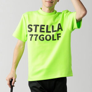 ストレッチ モックネック Tシャツ 《 メンズ ゴルフ 半袖 ゴルフウェア セットアップ対応 夏 夏服 春 春服 ハイネック ロゴ ゴルフシャツ ジム ホワイト ブラック ネオンイエロー ネオンオレ
