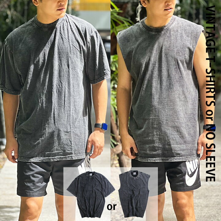 楽天市場】ヴィンテージ Tシャツ or ノースリーブ メンズ ピグメント 
