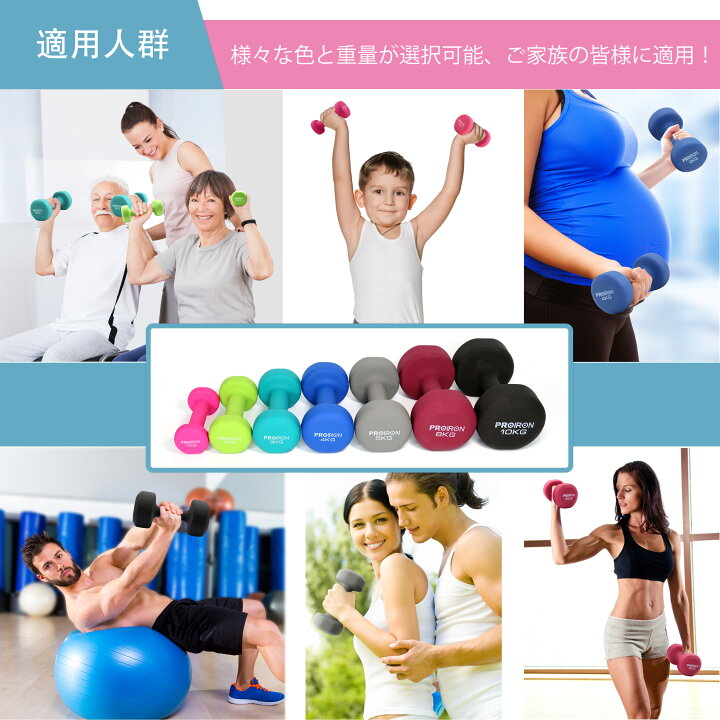 楽天市場】PROIRON ダンベルセット1kg 2kg 3kg 「2個セット」ダンベル 
