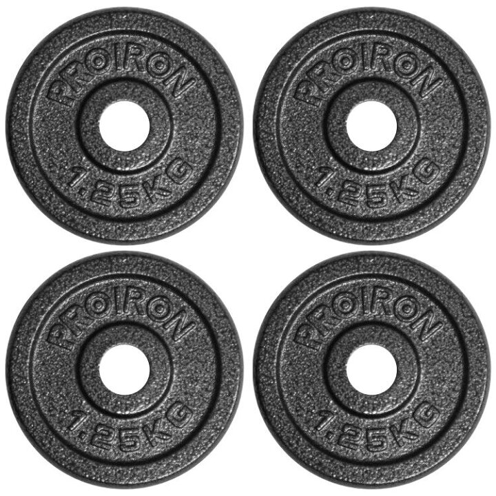 楽天市場】PROIRON アイアン ダンベル バーベル プレート 1.25kg×4 