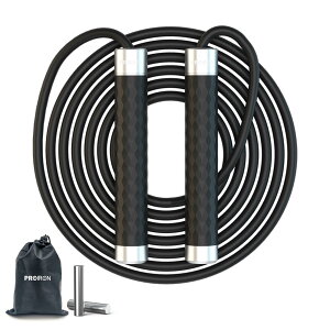 PROIRON 縄跳び ダイエット 重い トレーニング用 大人用 高級感 なわとび アルミニウム製ハンドル 収納袋付き