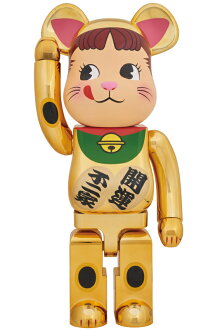 BE@RBRICK招き猫ペコちゃん金メッキ1000%