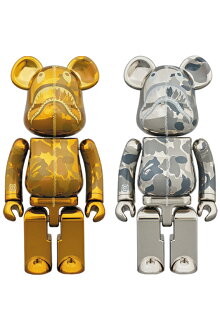 超合金BAPE(R)CAMOSHARKBE@RBRICKGOLD/SILVER