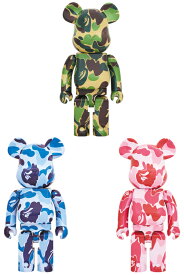 BE@RBRICK ABC CAMO 1000％ GREEN/BLUE/PINK