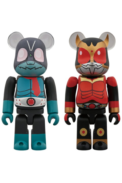 楽天市場】BE@RBRICK 仮面ライダー旧1号＆仮面ライダークウガ 2PACK 