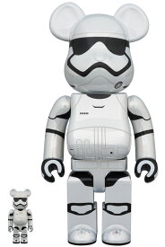 BE@RBRICK STAR WARS(TM) FIRST ORDER STORMTROOPER(TM) （The Force Awakens Ver.） Chrome Ver. 100％ & 400％