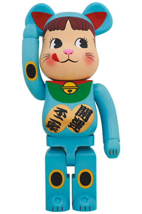 楽天市場】BE@RBRICK 招き猫 ペコちゃん 青蓄光 1000  