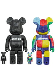 BE@RBRICK atmos BANDANA 100％ & 400％ BLACK／MULTI