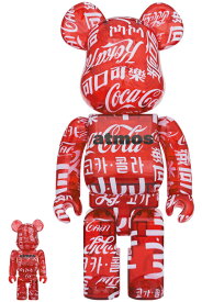 BE@RBRICK atmos × Coca-Cola CLEAR RED 100％ & 400％