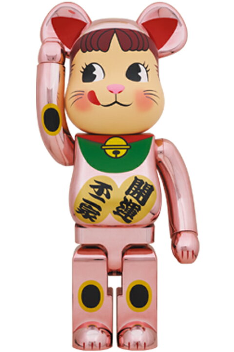 楽天市場】BE@RBRICK 招き猫 ペコちゃん 桃金メッキ 1000％ : MEDICOM 
