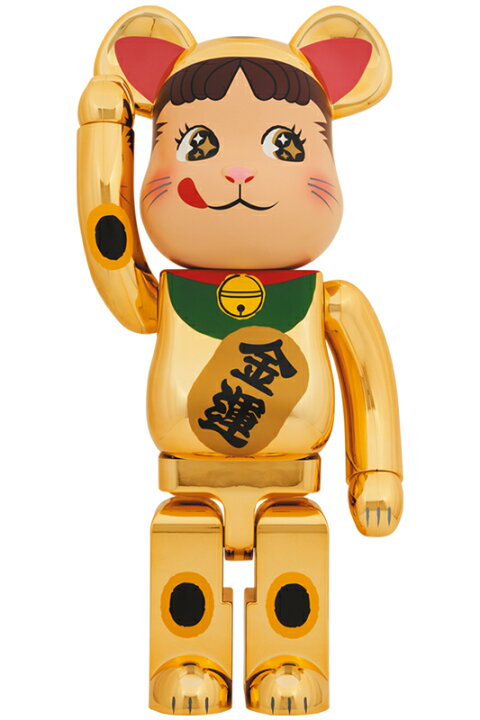 楽天市場】BE@RBRICK 招き猫 ペコちゃん 金運 金メッキ 1000 
