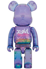 BE@RBRICK X-girl CLEAR PURPLE 1000％