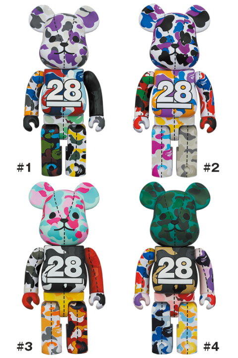 楽天市場】BE@RBRICK BAPE(R) CAMO 28TH ANNIVERSARY MULTI 400 