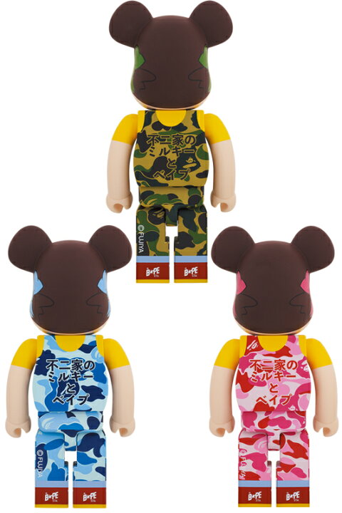 楽天市場】BE@RBRICK BAPE(R) ペコちゃん 1000％ GREEN／PINK／BLUE  